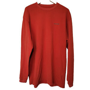 Columbia Henley Fall Orange Sz L Tall Midweight Casual Workstyle 100% Cotton